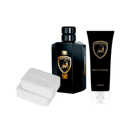 Imagem de Kit Lamborghini Colonia Masc 100ml + 2 Sabonetes + Pos Barba