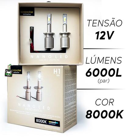 Imagem de Kit Lâmpada Nano Led Micro Edition 3000Lm 8000K Encaixe H1