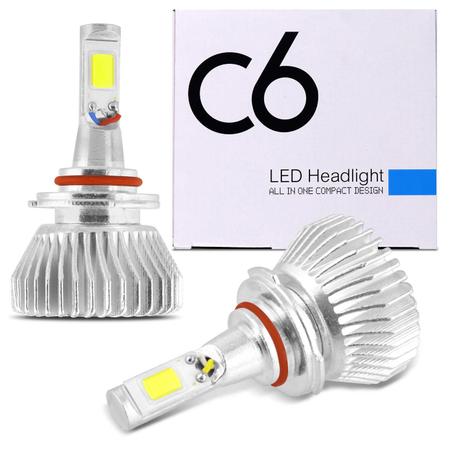 Imagem de Kit Lâmpada Super LED 2D HB3 9005 6000K 12V 24V 6400LM Efeito Xênon Carro e Caminhão Branco