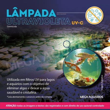 Imagem de Kit lâmpada UV 15W ultravioleta tubular + reator + soquetes