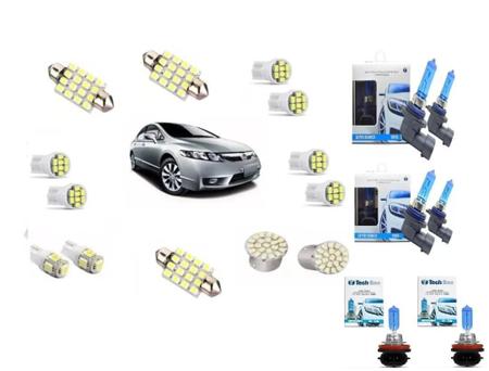 Imagem de Kit Lampadas Led Civic 2006 2007 2008 2009 2010 2011 Techone