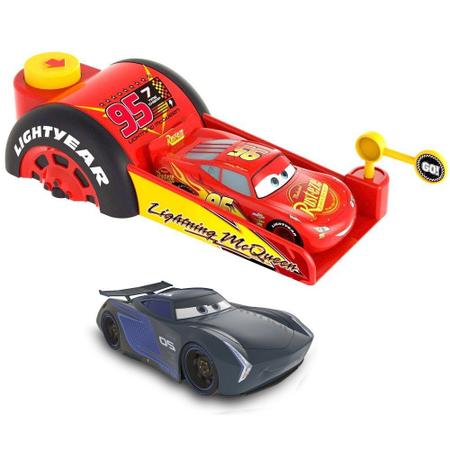 Brinquedo Kit Peão Lançador Carros Disney