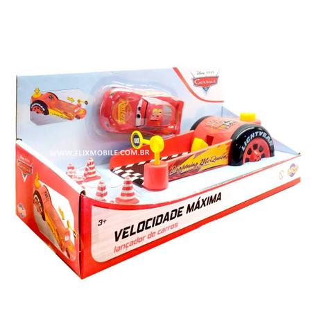 Brinquedo Kit Peão Lançador Carros Disney