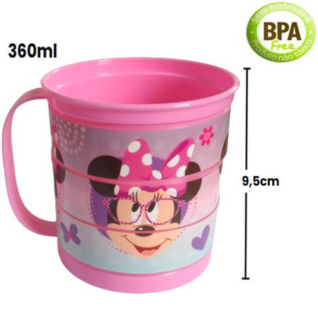 Kit escolar Minnie Mouse com garrafa e pote, 15631, Plasutil - CX