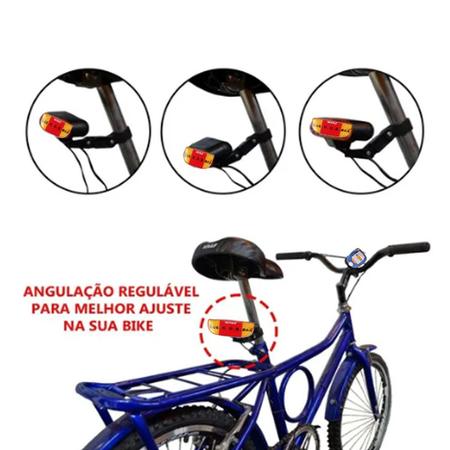 Imagem de Kit Lanterna Farol De Bike C/ Buzina Seta Luz De Freio Pisca
