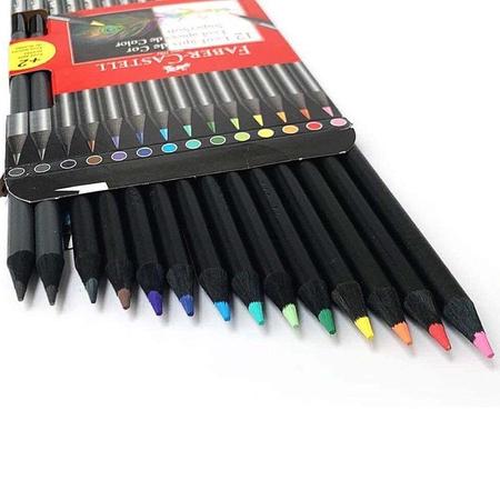 Kit Lápis De Cor Pastel + Lápis Cor Metálico Faber Castell em