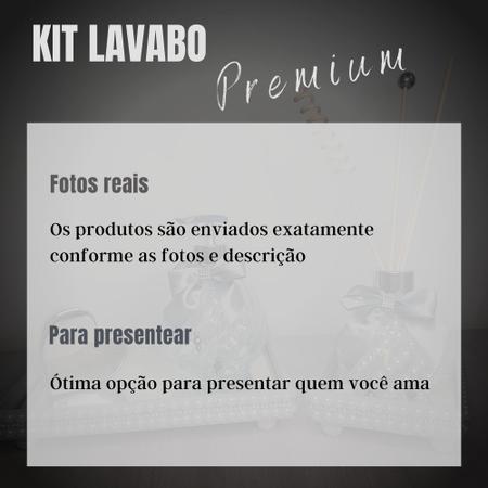 Imagem de Kit Lavabo Difusor e Saboneteira Bandeja Espelhada Varetas Luxo - K260 Coleção Patagônia