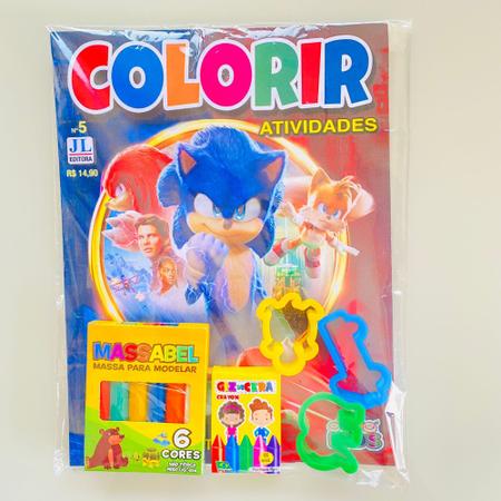 Kit Colorir com Massinha Sonic