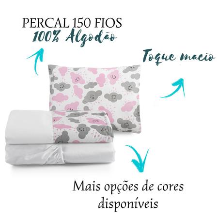 Imagem de Kit Lençol Cama Box Solteiro 3 Peças algodão Cores Moderno