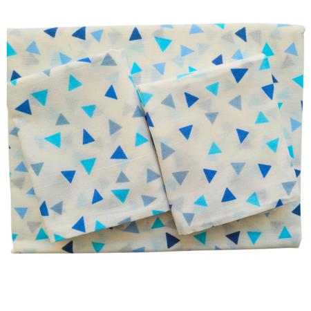 Imagem de Kit Lençol de berço bebe + 2 fronhas menino padrão americano macio com elástico estampado 100% algodão enxoval quarto mini cama avulso