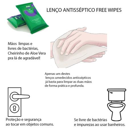 Imagem de Kit Lenços Umidecidos Portátil 5 Unidades - Free Wipes