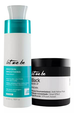 Imagem de Kit Let Me Be Smoothing 500ml+ Máscara Black 500g Prosalon