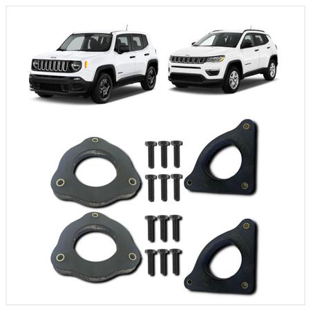 Imagem de Kit Lift Dianteiro 2,5cm traseiro 4cm Jeep Compass Renegade