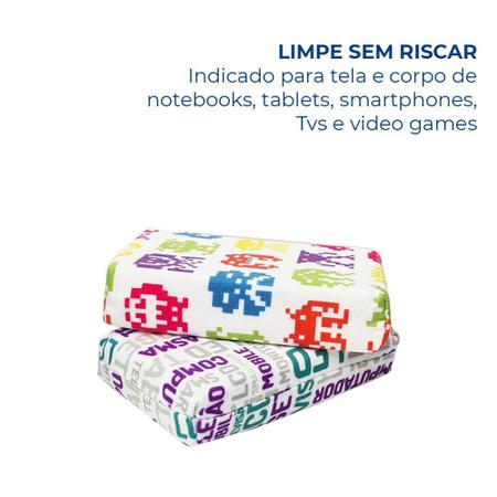 Imagem de Kit Limpa Telas + 2 Esponjas Microfibra Celular Tv Notebook - FLASH LIMP