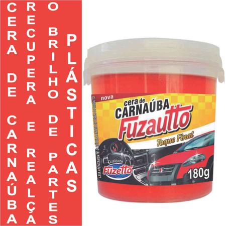 Imagem de Kit limpeza automotiva fuzetto - cera liquida, pretinho, cera de carnaúba, shampoo e silicone