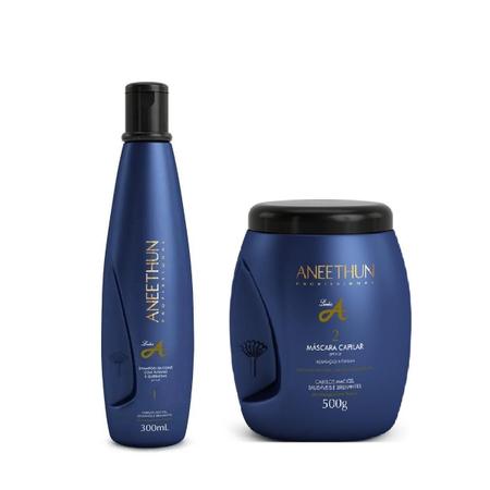 Imagem de Kit Linha A Shampoo 300Ml E Mascara 500G Aneethun