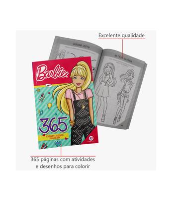 Livro Infantil 365 Atividades Barbie Para Pintar