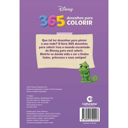 Imagem de Kit Livro para Colorir 365 Desenhos Princesas Disney com Lápis 12 Cores Faber e Canetinhas Hidro Infantil