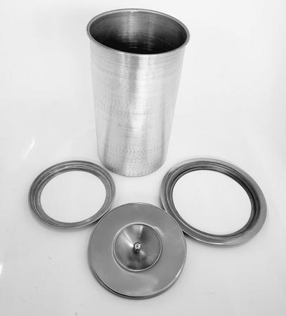 Imagem de Kit Lixeira 15cm Embutir Em Inox 304 + Dosador Detergente