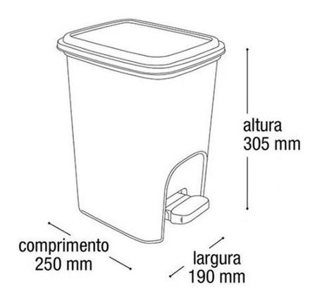 Imagem de Kit Lixeira 7 Litros Com Pedal + Dispenser Detergente Plástico Preto Cozinha Banheiro 