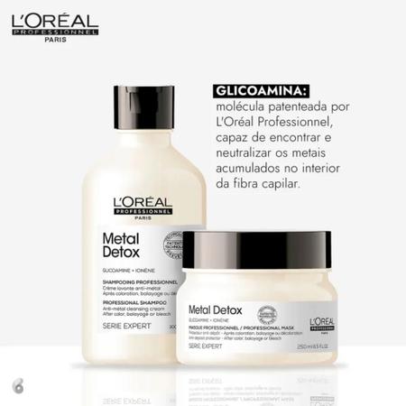 Imagem de Kit loreal metal detox shampoo 300ml+mascara 250g