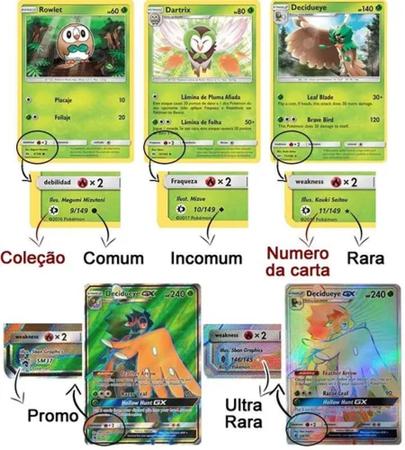 Kit com TRÊS cartas aleatórias de Pokémon TCG Originais COPAG