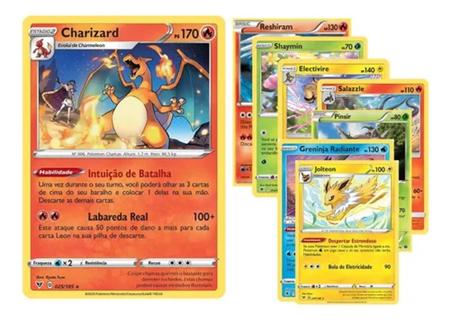 Kit Lote 10 Cartas Pokémon Raras Original Copag Português - Deck de Cartas  - Magazine Luiza