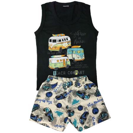 Imagem de Kit Lote 10 Peças Roupa Infantil 5 Conjunto Menino Verão Atacado 1/2/3 Anos