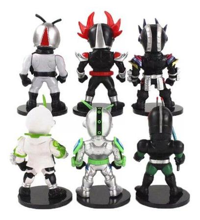 Imagem de Kit Lote Bonecos Miniaturas Action Figures Black Kamen Rider