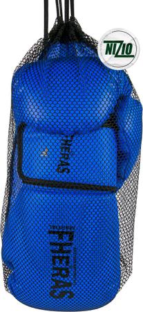 Imagem de Kit Luva de Boxe Muay Thai MMA Bandagem Bucal 14oz Azul