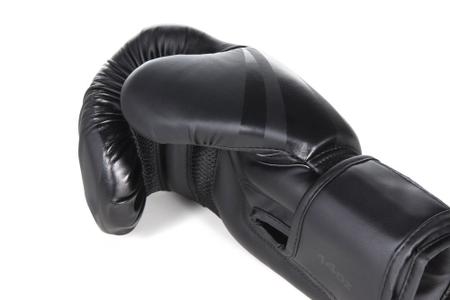 Imagem de Kit Luva de Boxe/Muay Thai Vollo Preta 14 Oz + Bandagem + Protetor Bucal Simples