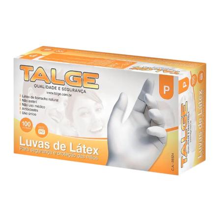 Kit Luva De Látex Talge Tam. P Com Pó - 3 Caixas Com 100 Unidades Cada Imagem de Kit Luva De Látex Talge Tam. P Com Pó - 3 Caixas Com 100 Unidades Cada