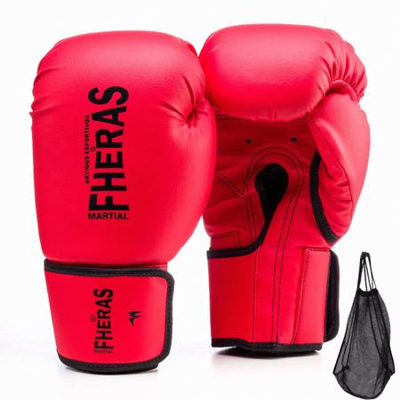 Imagem de Kit Luva Fheras Tradicional Treino Luta Boxe Muay Thai + Mochila