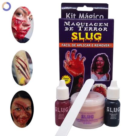 Imagem de Kit Mágico Slug Maquiagem De Terror Halloween Zumbi Feridas