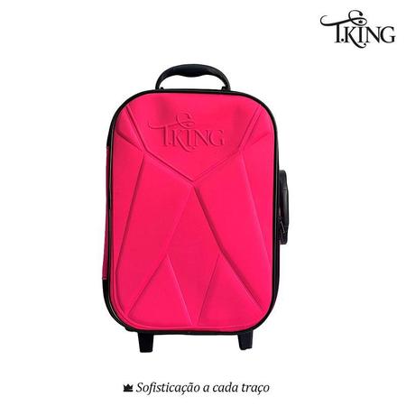 Imagem de Kit Mala Bordo Pequena Viagem 10kg Padrão ANAC Rodinhas - T.King (2 peças) - T.King