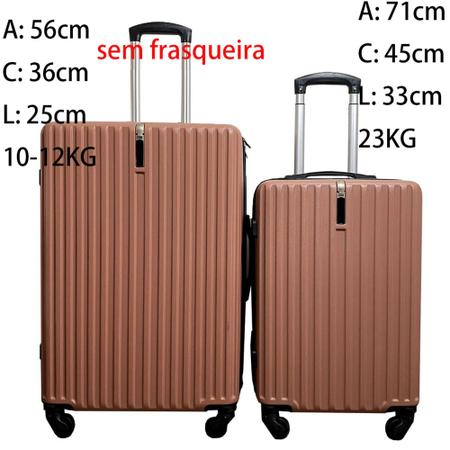 Imagem de Kit Mala de viagem 23kg e 12kg ABS conjunto mala de bordo com roda 360 menor preco 