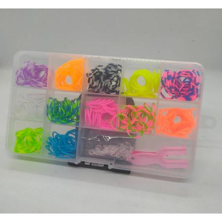 Imagem de Kit Maleta Conjunto de Prendedores de Cabelo Elástico Pulseira DIY para fazer Bracelete aneis Pulseiras e muito mais