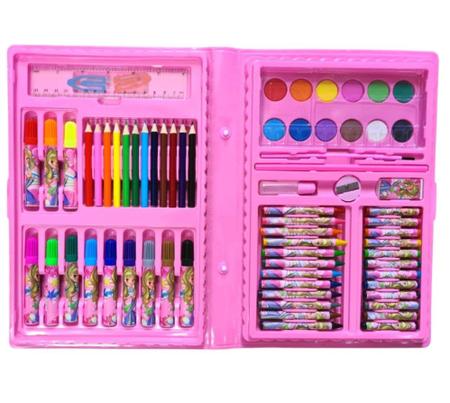 Kit Estojo Escolar Infantil Maleta de Colorir e Desenhar Unicórnio 150  Peças - Fun Game - Kit de Colorir - Magazine Luiza