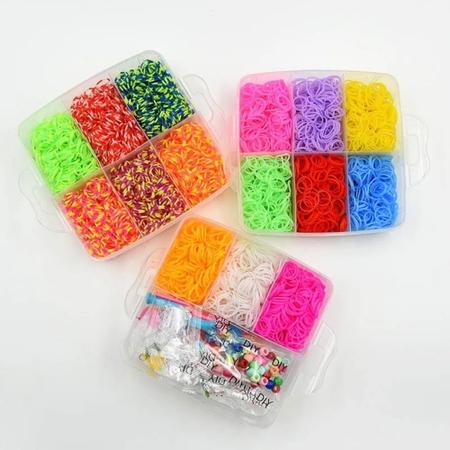 Imagem de Kit Maleta Tear com 3000 Elásticos Loom Band Pulseira - Completo