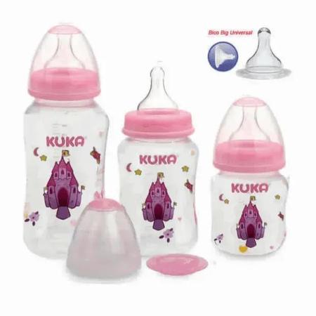 Imagem de Kit Mamadeira Big Natural 150/240/330ml Rosa Kuka