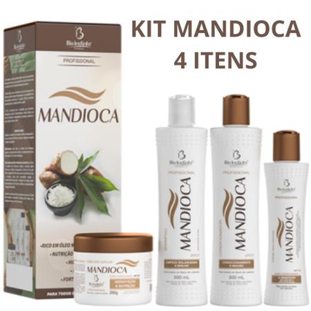 Imagem de Kit Mandioca - Shampoo, Condicionador, Máscara e Creme de Pentear - Bio Instinto