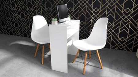 Imagem de Kit Manicure De Mesa Branca + 2 Cadeiras Branca Eames Eiffel