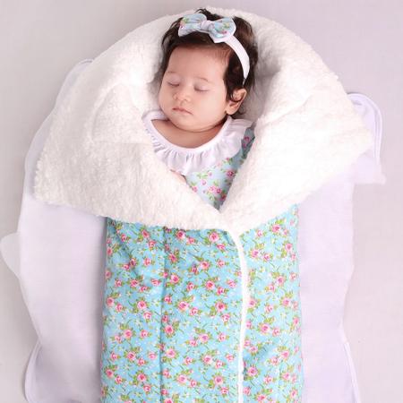 Imagem de Kit Manta com Sherpa Dupla Face para Bebê Menina Charmosa 03 Peças