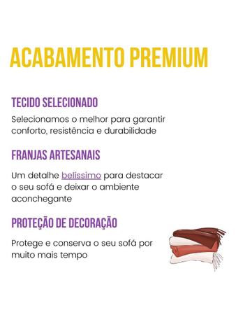 Imagem de Kit Manta Para Sofá Premium 2,20m + 2 Capas Almofadas Geométricas Bege