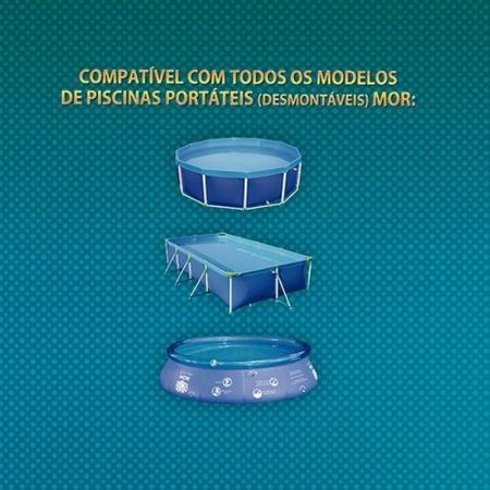 Imagem de Kit Manutencao Limpeza Piscinas com Aspirador Peneira Mangueira  Mor 