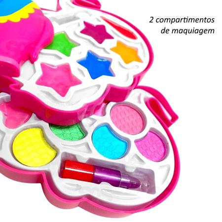 Kit Maquiagem Para Boneca Brinquedo Minha Make Criança Sombra Infantil