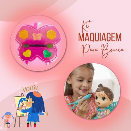 Kit Maquiagem Infantil Borboleta Estojo Makeup p/ Boneca - Zein - Maquiagem  infantil - Magazine Luiza