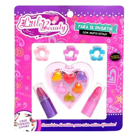 Kit Estojo Maquiagem Infantil Para Boneca Coração Com Sombra 4 Cores +  Pincel - 99TOYS - Pincéis de Maquiagem - Magazine Luiza