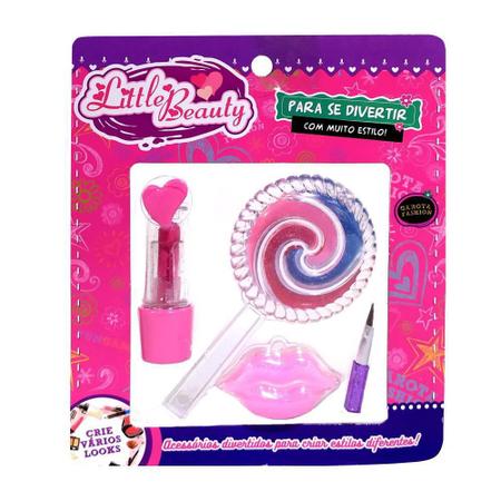 Kit Maquiagem para Boneca Fashion Girl, Revenda Batom - Virtual Make