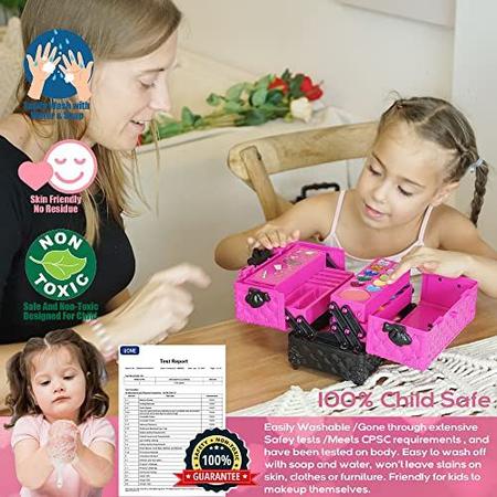 Kit Brinquedos De Maquiagem Para Crianças Menina Lavável